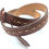 Thumbnail: Leather belt with woven details, brown leather, elegant design, white background.