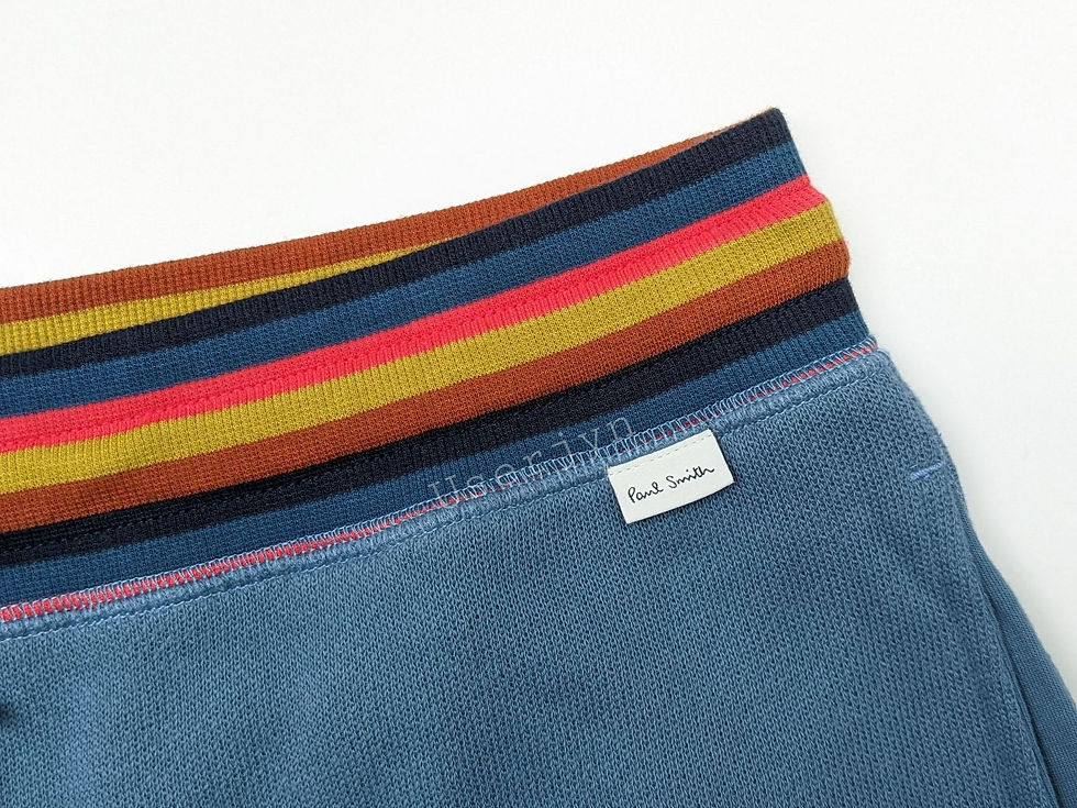 Thumbnail: Paul Smith Men's Artist Stripe Waist Lounge Pants with a logo tab
