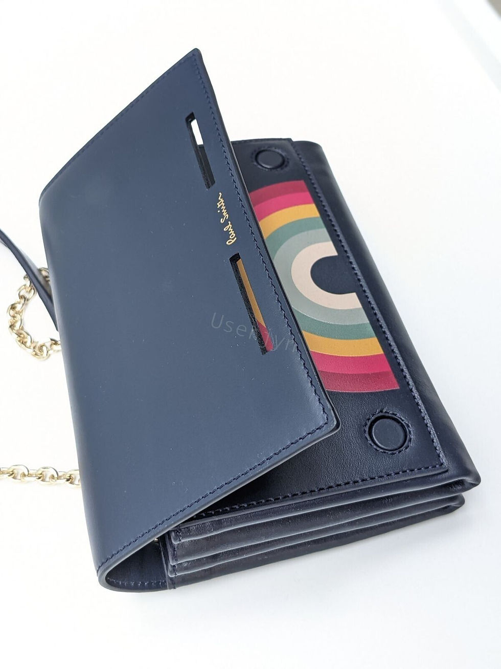 縮圖：Paul Smith Women's Swirl Rainbow Clutch Shoulder Bag closure