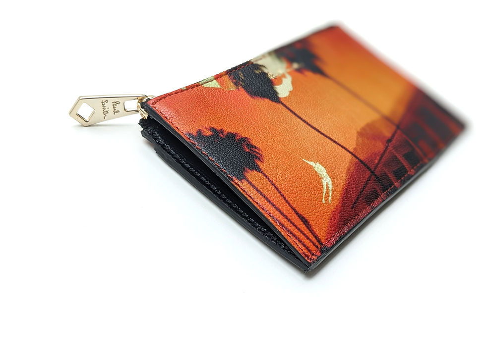 Thumbnail: Paul Smith Men's Palm Tree Sunset Zip Card Holder Coin Wallet RRP: £170