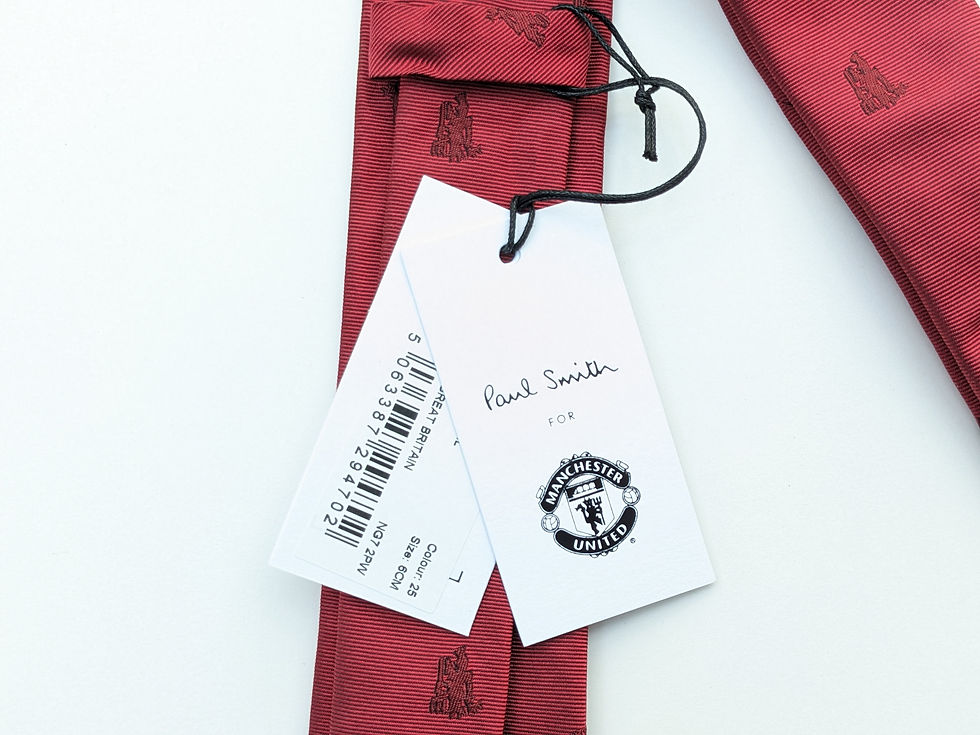 Thumbnail: Paul Smith x Manchester United Red Devil Silk Narrow Tie BNWT Rare Made in UK
