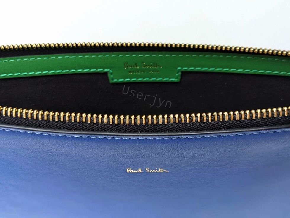 縮圖：Blue bag with black interior lining
