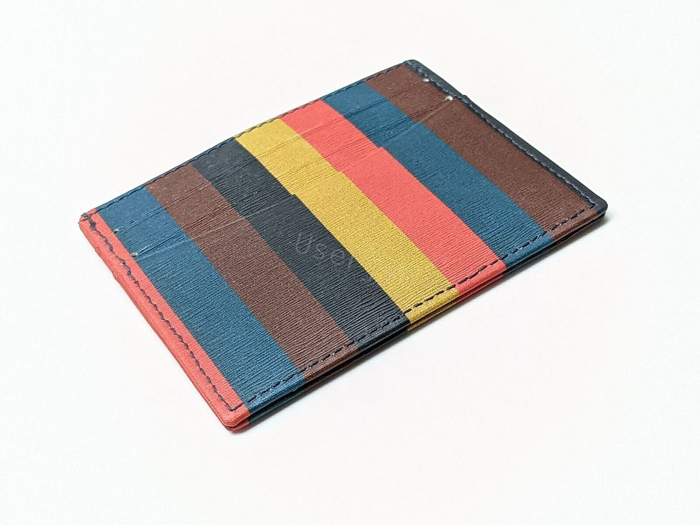 Paul Smith Signature Bright Stripe Credit Card Holder Case Wallet side view