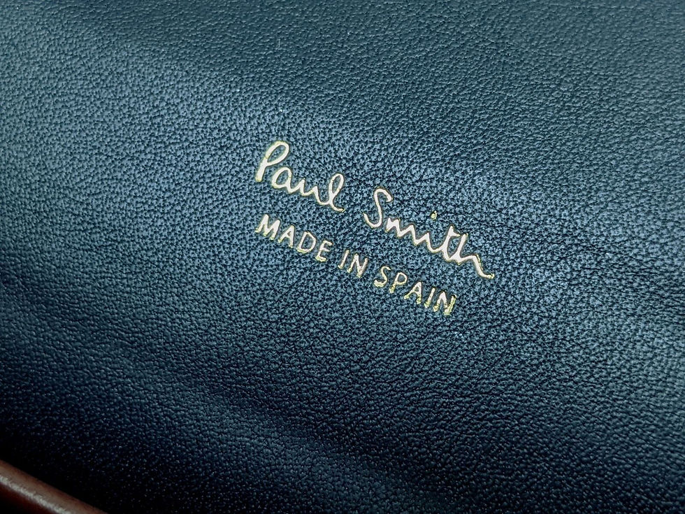 縮圖：Paul Smith Men's Navy Concertina Bright Stripe Briefcase Bag made in Spain