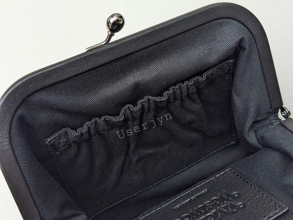 Thumbnail: Inside view of a navy wallet with text Userjyn, a coin pouch.