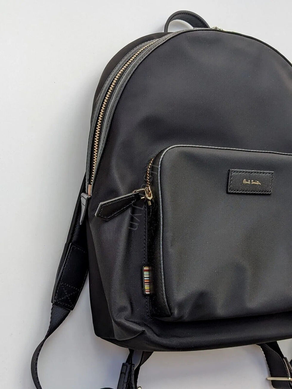 縮圖：Paul Smith women's signature stripe tab backpack rucksack side view