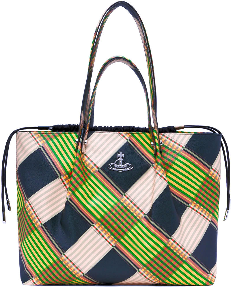 Vivienne Westwood BNWT Combat Tartan Orb Vegan Leather Tina Tote Bag RRP: £710 bag