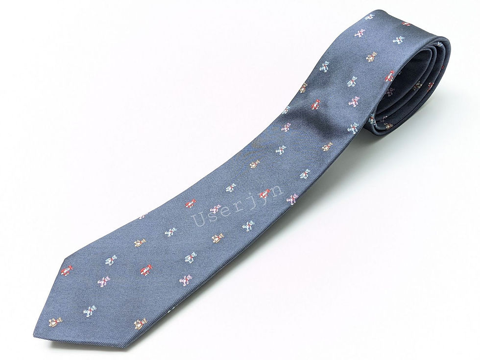 Thumbnail: Paul Smith tie with small monkey graphic, text "Userize"