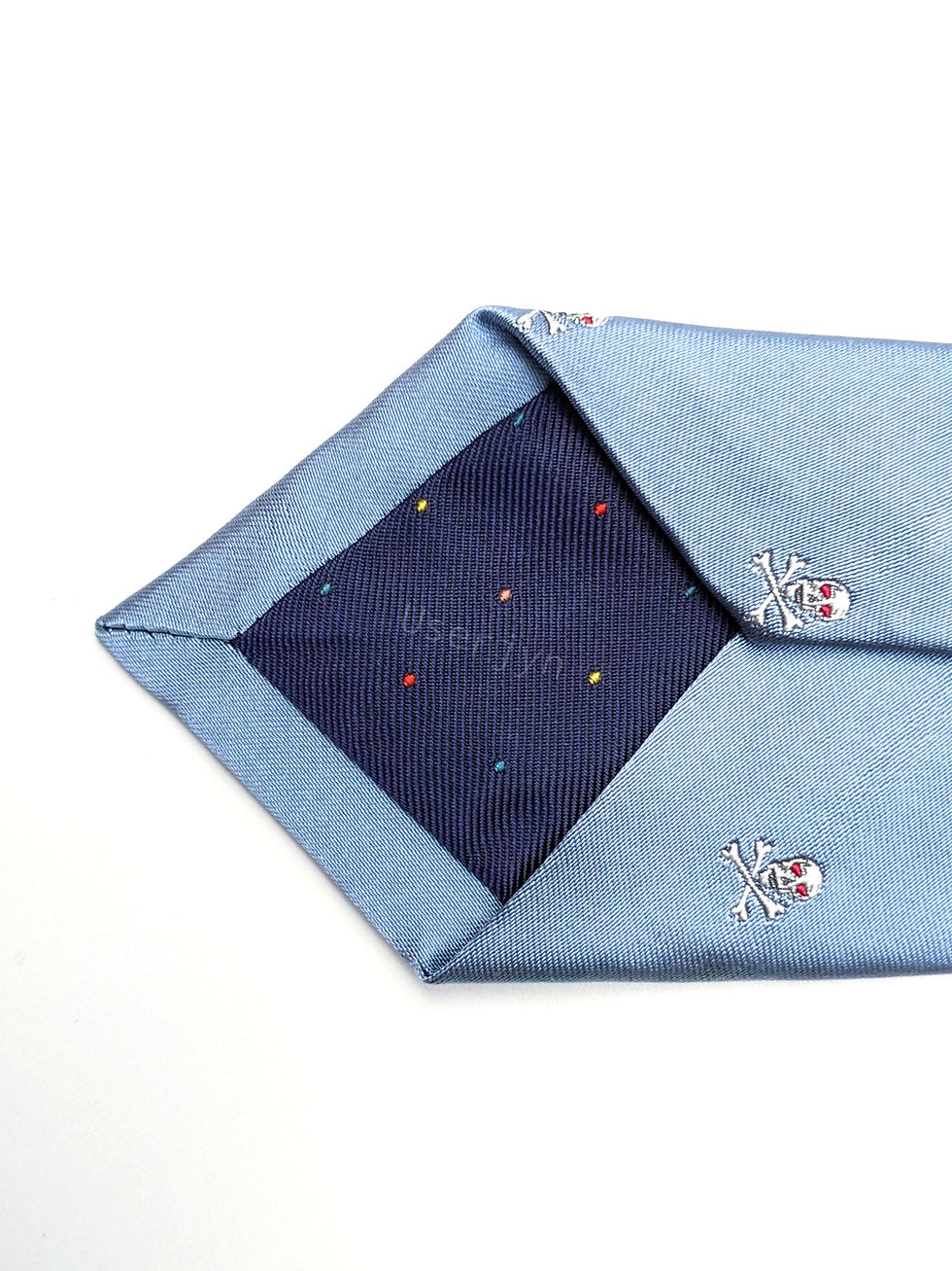 Thumbnail: Paul Smith silk tie with red eye skull pattern, reverse