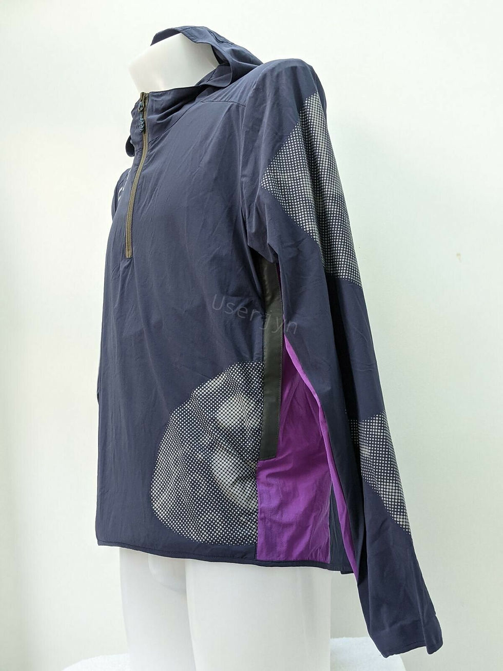 Paul Smith Men's 531 Showerproof  Yellow Cycling Hoodie blue side view