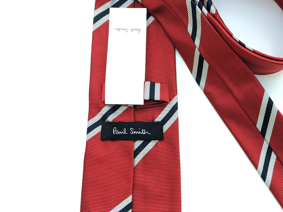 縮圖：Paul Smith x Manchester United 2013 Signature Stripe Silk Tie BNWT Ultra Rare