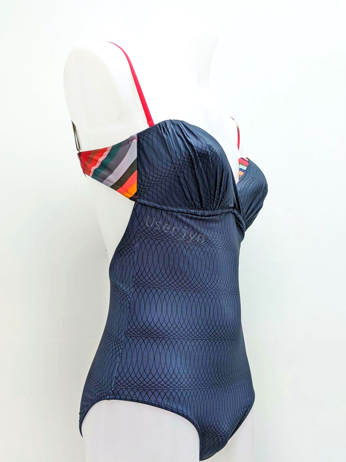 Paul Smith Women's Signature Swirl No.9 Wrap Bandeau Swimsuit BNWT | £120