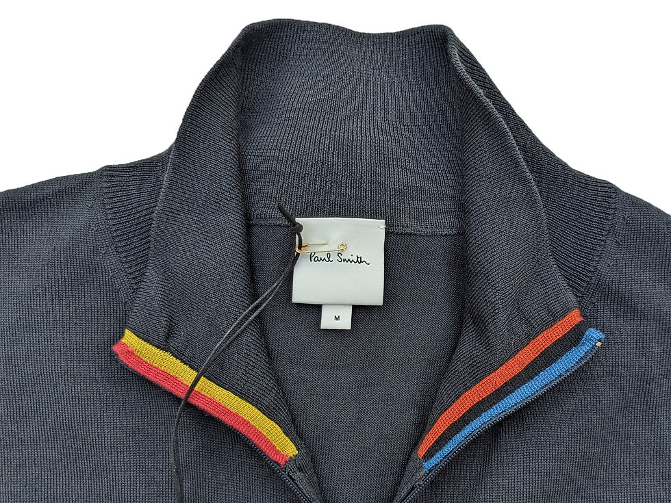 Thumbnail: Paul Smith Men’s Mainline Artist Stripe Merino Wool Zip Cardigan BNWT M/L | £275