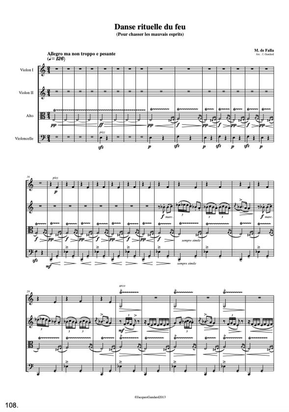 Miniature : ARRANGEMENTS POUR QUATUOR A CORDES- CHABRIER, BIZET, FAURE, DEBUSSY & FALLA