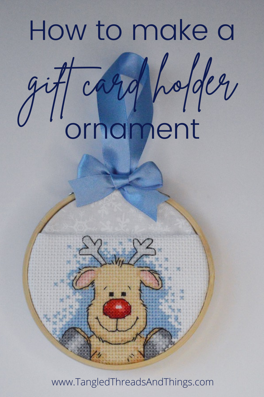 how to make a cross stitch gift card holder pin