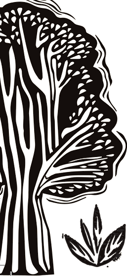 Woodcut of a tree