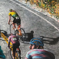Detail "Chasing the Pack." Tighter view of the pack