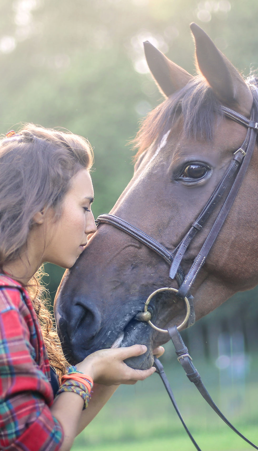 Jente med hest
