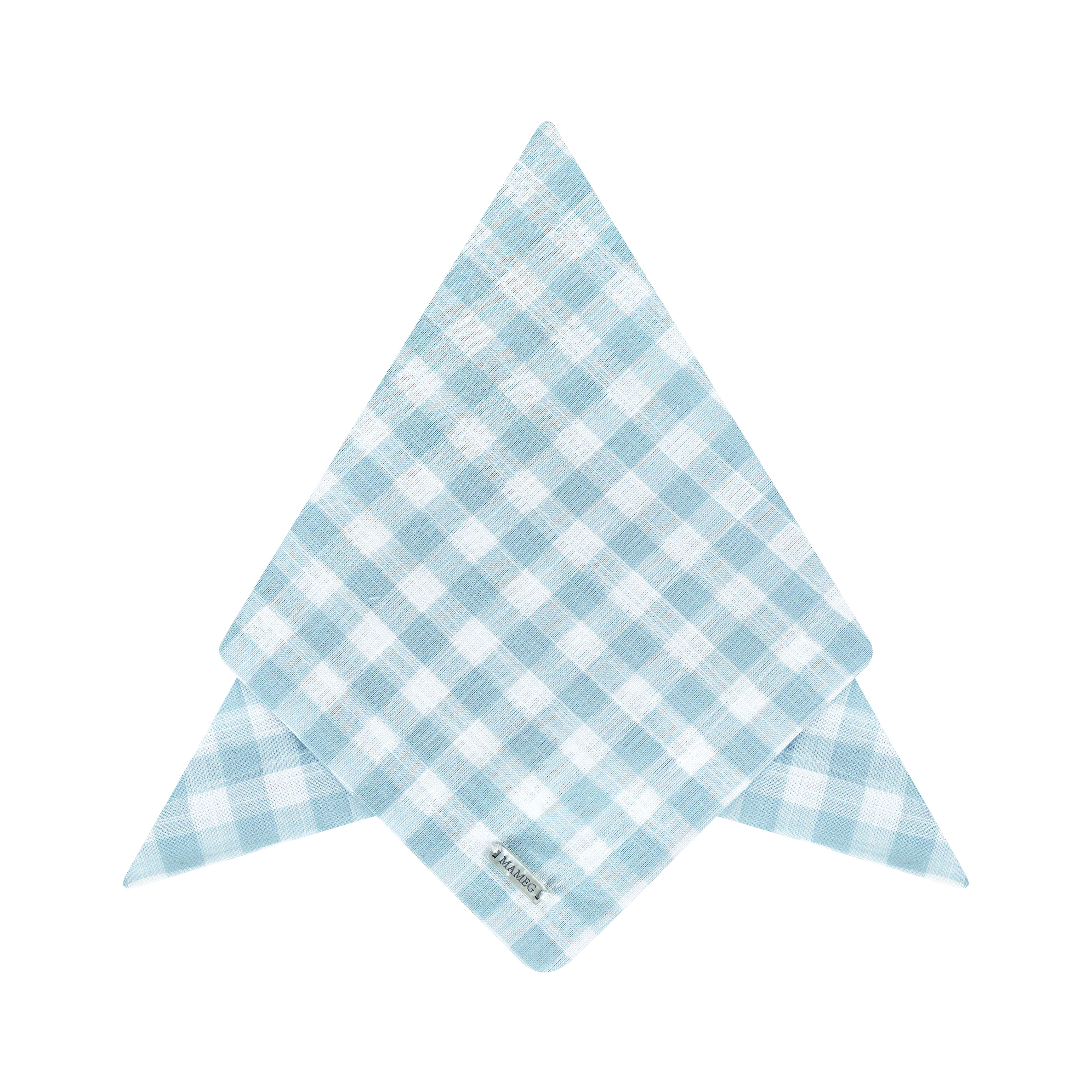 Guardanapo de Algodão Xadrez Azul Bebê