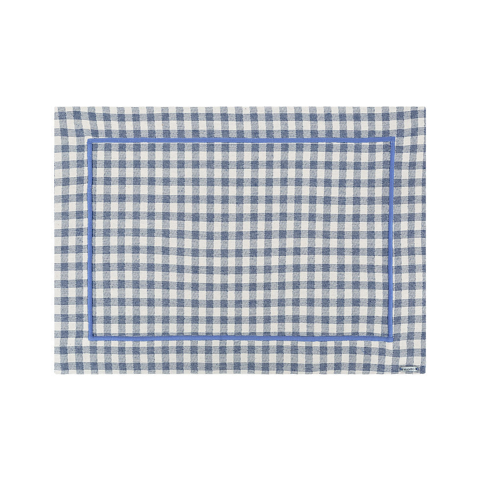 Lugar americano xadrez azul