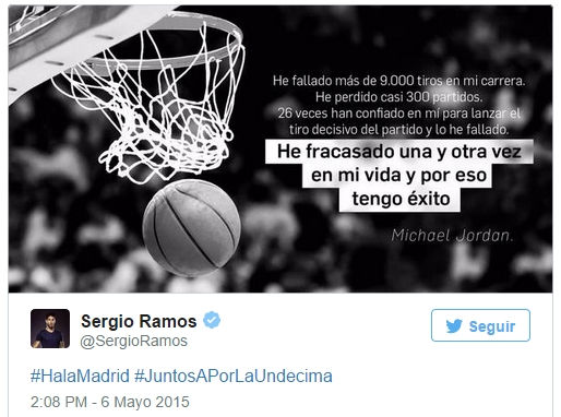 Sergio Ramos 'se reivindico' en sus Redes Sociales