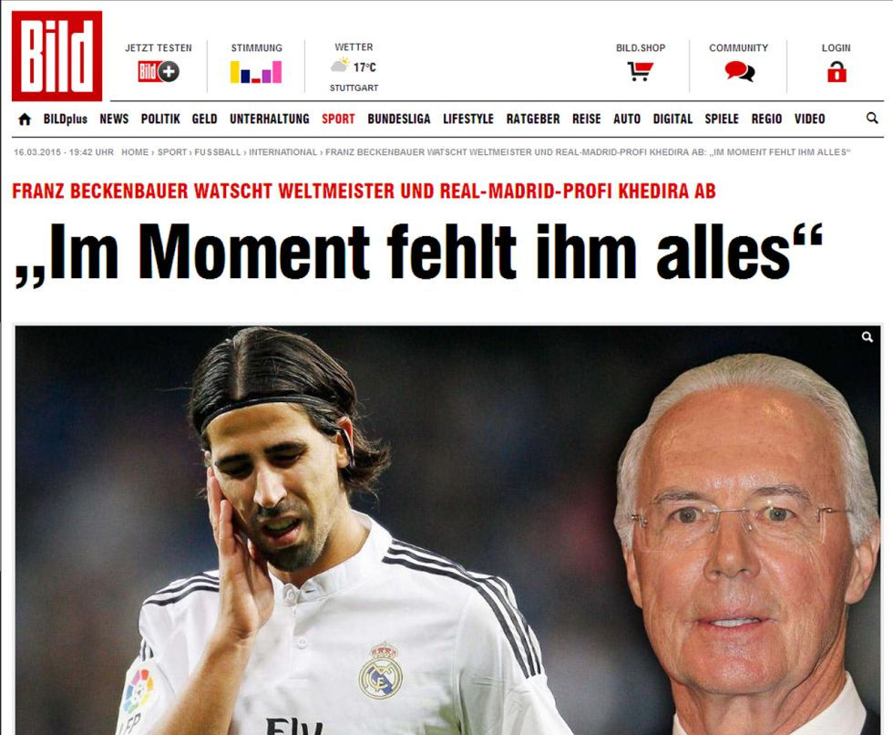 Beckenbauer: "La condición de Sami no ayuda a nadie"