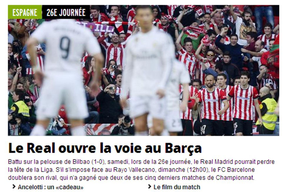 La Prensa se hace eco de la derrota del Real Madrid
