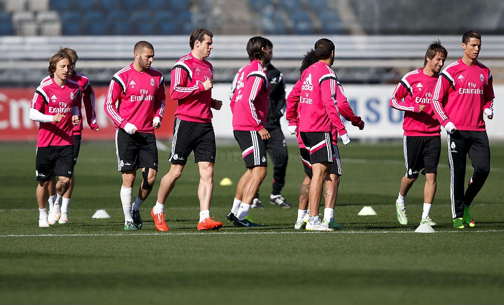 Gareth en un entrenamiento del Real Madrid