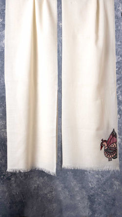 Pure Wool Embroidered Scarf