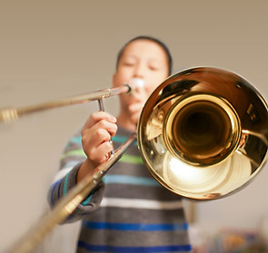 Playing Brass Trombone