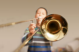 Boy Playing Trombone