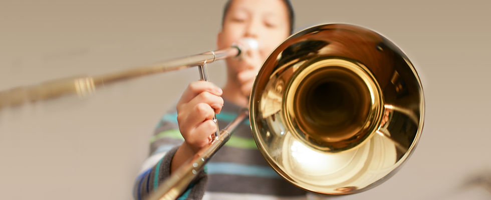 Playing Brass Trombone