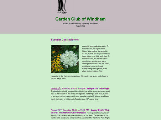 August 2022 Newsletter
