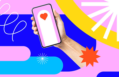 A modern illustration as a cover for Laura Liotta Studio's digital services