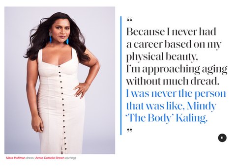 Glamour Magazine, Mara Hoffman, The New Denim Project, Mindy Kaling