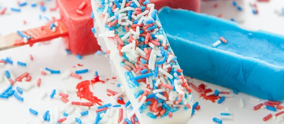 Red, White & Blue Popsicles