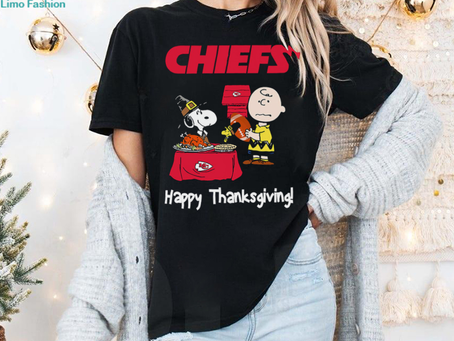 Peanuts Kansas City Chiefs Football Happy Thanksgiving T Shirt