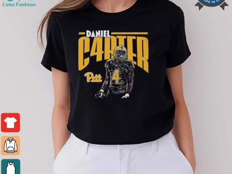Daniel Carter Royal D4 Pittsburgh Panthers t shirt