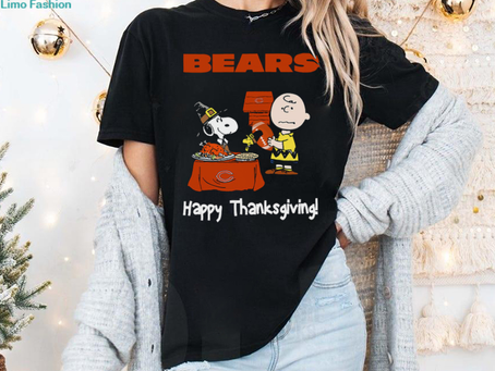 Peanuts Chicago Bears Football Happy Thanksgiving T Shirt