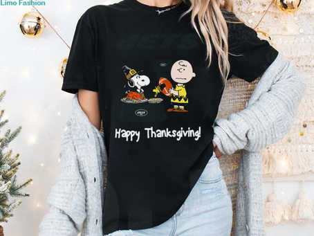 Peanuts New York Jets Football Happy Thanksgiving T Shirt