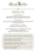 Dessert Menu