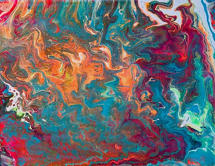 "Infrared Soul" 2025. 11x14 stretched canvas. Fluid Acrylics.