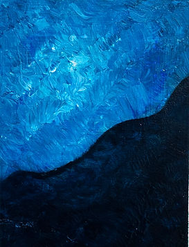 "Lost Waters, Lost Time" 2025. 11x14 Acrylic on canvas board.