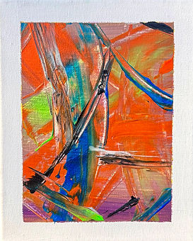 "The Hidden Figure" 2025. 11x14 stretched canvas. Acrylic (Impasto).