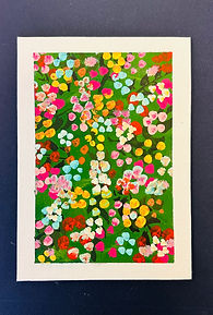 "Flower Garden" 2025. 5x7 Acrylic on canvas board. Quadriptych [2/4] 