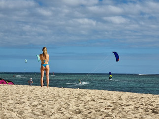 Windsurfing at Le Morne beach