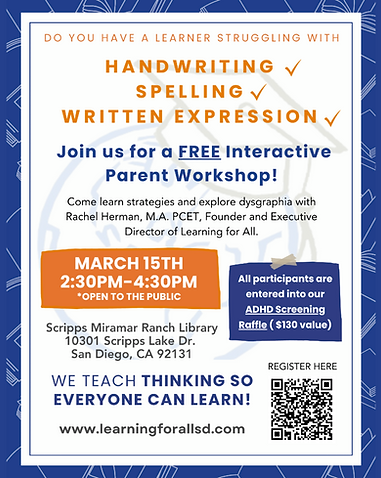 Learning For All Dysgraphia Event Mar. 2025 Final Draft.png