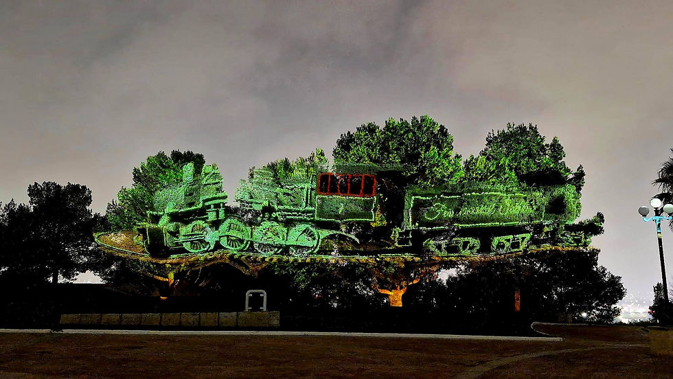 Tren - Festival Saltillo 447  - videomapping en arboles