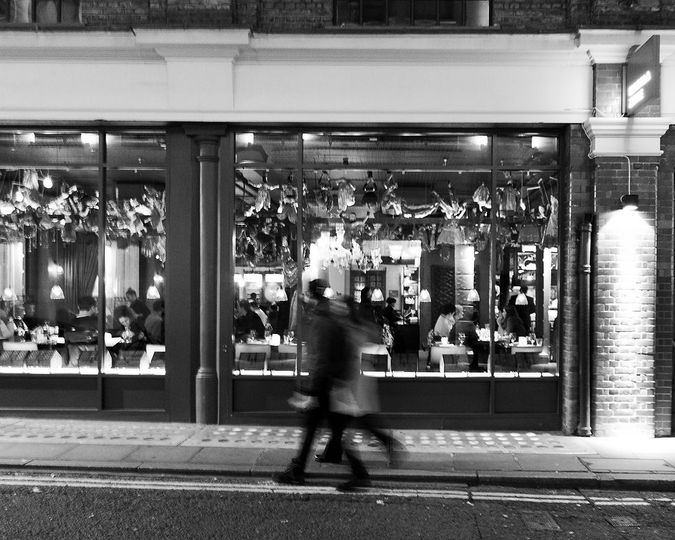 black and white streets of london england