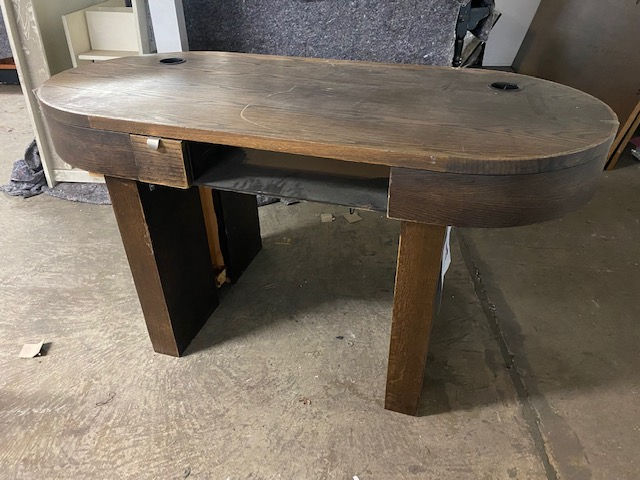 Dark wood desk